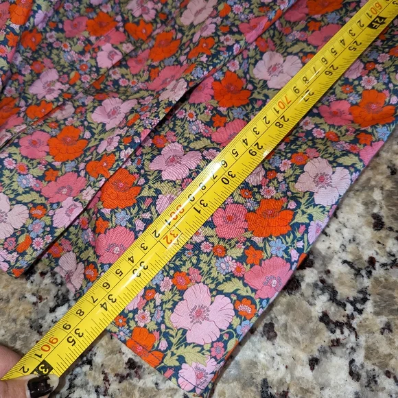 J. Crew Liberty Fabric Sz 8 Floral Cinched Waist Cotton Dress in Meadow Song - Picture 4 of 7